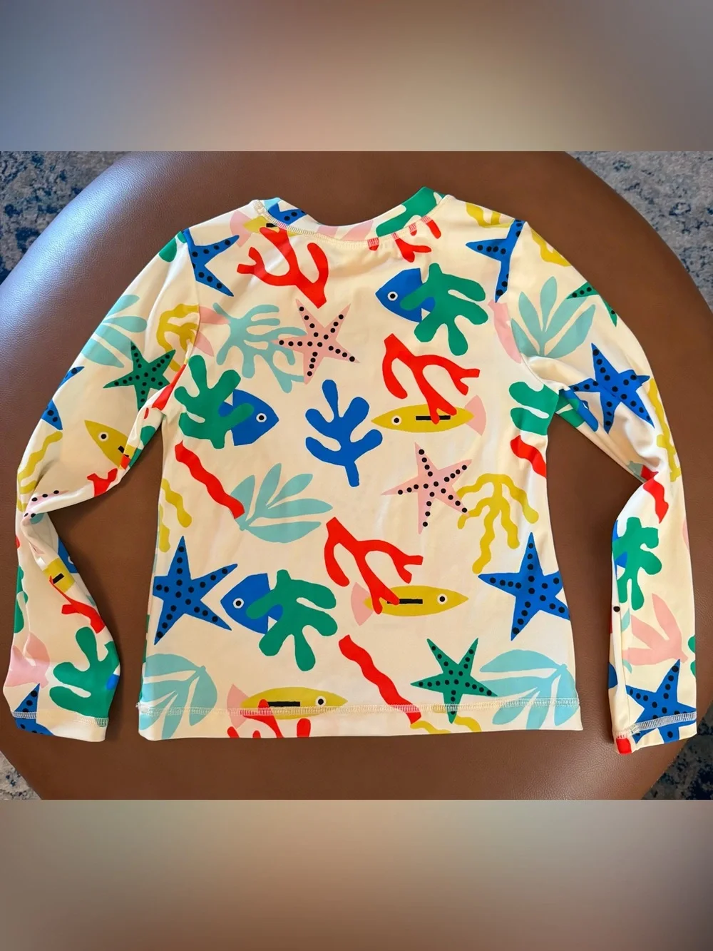 Hanna Andersson Coral Reef Print Rash Guard Size 6-7